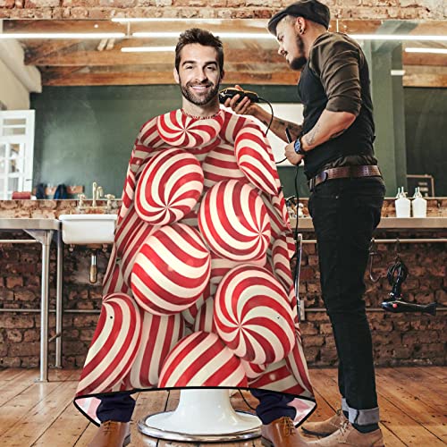 VISESUNNY barbeiro capa vermelho redemoinho padrão bola padrão poliéster corte de cabelo de salão