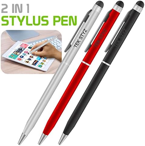 Pen pro STYLUS para Xiaomi Mi Nota com tinta, alta precisão, forma mais sensível e compacta para telas de toque [3 pacote-preto-silver]