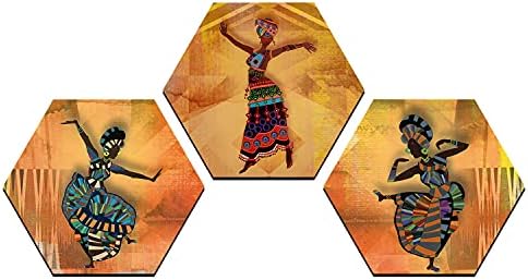 Conjunto de Indianara de 3 Peças de Héxágono Africanas da Dança