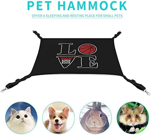 Eu amo basquete de pet hammock confortável na cama de suspensão ajustável para animais pequenos cães gatos hamster