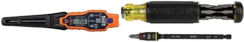 Klein Tools ET10 Termômetro de bolso digital magnético e chave de fenda, chave de fenda ajustável 14 em 1 com soquete de
