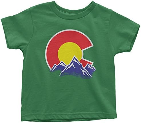 T-shirt de threadrock infantil colorado montanhas de montanha