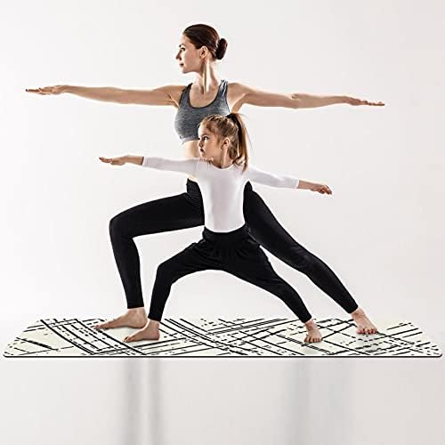 Mat de ioga extra grosso de 6 mm, Motificação Danificada de Motificação Imprimida Imprimir TPE TPE TATS Pilates Mat com ioga, treino, fitness e exercícios de piso, homens e mulheres