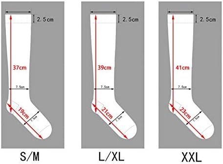 Meias de compressão de Tiaobug para homens e mulheres de meias de meias altas de alto teor