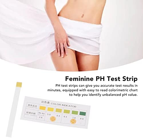 Faixa de teste de pH feminino, tiras de teste de ph de saúde vaginal de 20pcs, equilíbrio de alcalinidade profissional de acidez profissional Monitore a saúde íntima vaginal, prevenir infecções