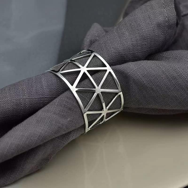 Anéis de guardanapo Conjunto de 12pcs - delicados anéis de guardana
