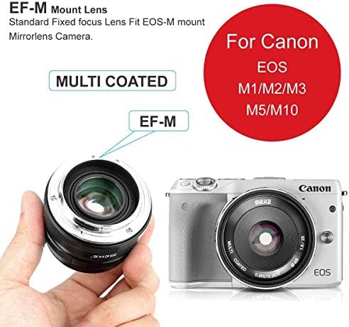 MEIK MK 25mm f/1.8 grande abertura Lente de foco manual de lente ampla para câmeras de espelho de montagem em EOS-M