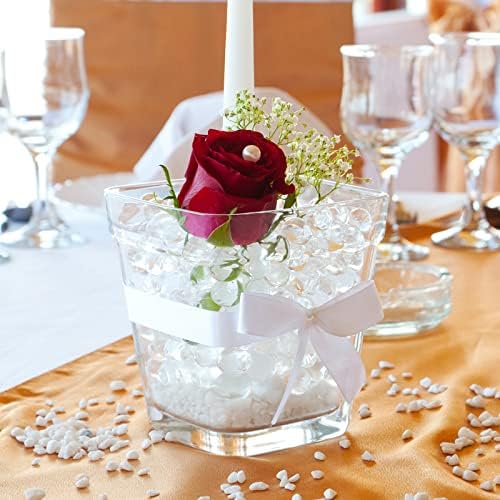 Nikoeo Water Water Beads, 20000 PCs Clear Water Gel Jelly Beds Vase Filler para fabricação de vela flutuante, peça central de casamento, arranjo festivo de flores de decoração floral
