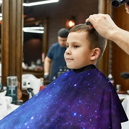 Avental de cabeleireiro de cabelo para crianças com céu Galaxy Sky
