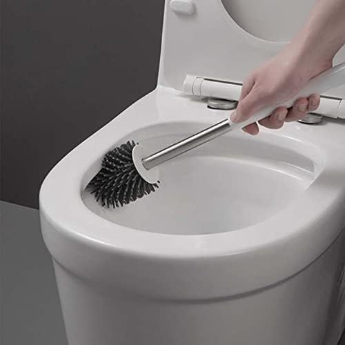 Pincel de vaso sanitário e suporte do vaso sanitário escova de escova de parede de parede Pusher Silicone WC TPR Canto de limpeza