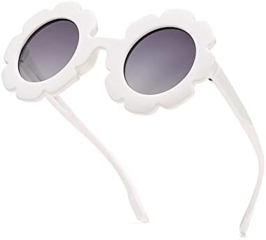 Óculos de sol Round Flower Kids Braylenz Round Kids UV400, óculos de sol polarizado fofos para meninos e meninas