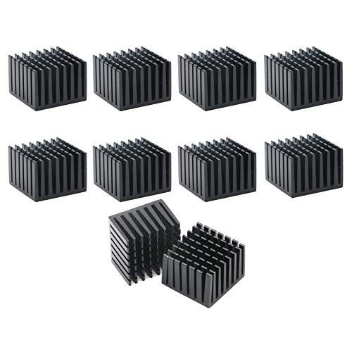 10pcs 28 x 28 x 20mm Alumínio de alumínio Refrigere a placa de resfriamento de resfriamento de resfriamento para Raspberry