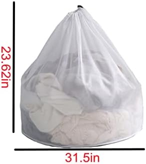 Bolsa de lavanderia grande, sacos de lavanderia com cordão, saco de lavagem durável para delicados, malha de malha de roupa de vestuário para família, CO