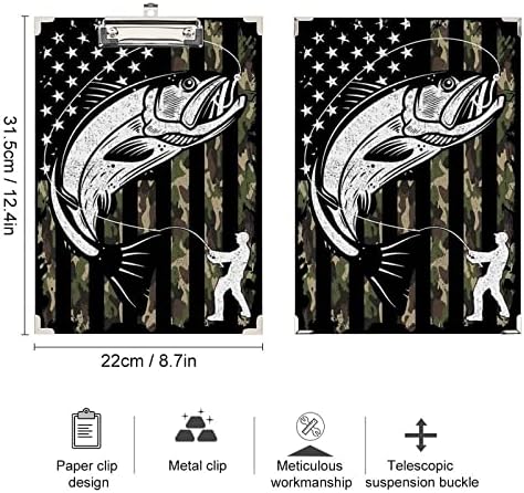 American Flag Camouflage Bass Fishing Print Wood Disle
