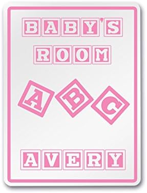 Avery - My Baby's Room Ideas - Girl Nursery Customizable decorativo 12 por 9 Sinal de alumínio