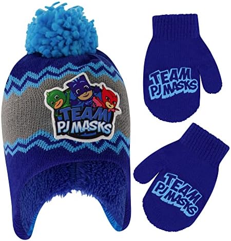 PJ Máscara o chapéu de acessório de inverno dos meninos e o conjunto de luvas, beanie para crianças para crianças