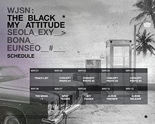 Cosmic Girls WJSN: The Black My Attitude 1º Álbum Single Random Versão CD+96p Photobook+1p Sticker+1p PhotoCard+1p Unidade Fotocard+Rastreamento selado
