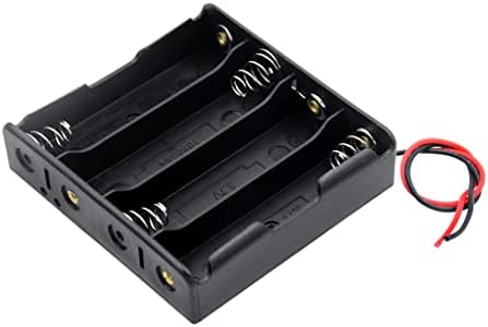 CC 14.8V 4 Slot 4 Series 18650 Caixa de caixa de bateria com 2 leads e mola