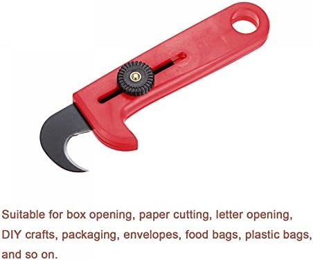 Faca de utilidade retrátil UXCELL, abridor de abridor de letra de carta de caixa abridor de pacotes para abridor de pacote para corte de papel artesanato DIY, vermelho