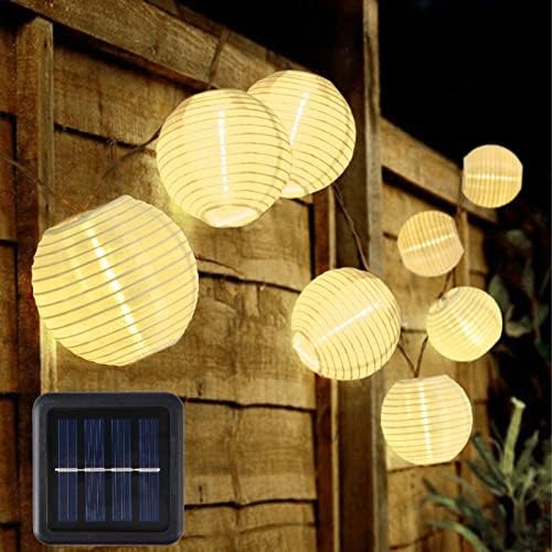 Shuomei 24pcs solar lanternas de lanterna chinesa, decorações de ano novo chinês 2023, luz LED de suspensão decorativa, luzes de Natal ao ar livre para pátio, jardim, quintal, decoração de Natal