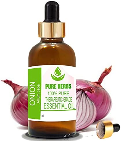 Hervas Pure Onion Pure & Natural Teleapeautic Grade Essential Oil com gotas de gotas de 30 ml