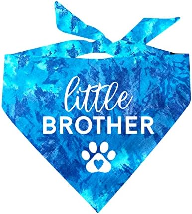 Brother Brother Heart PAW Scrunch Tie Triângulo Triângulo Bandana