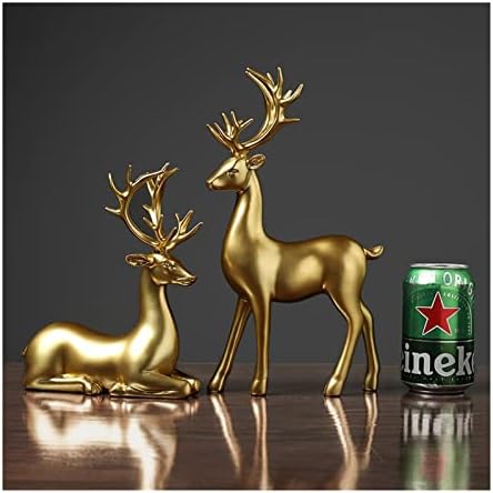 Decoração do quarto infantil de Oitto Golden Christmas Deer de Natal Elk Plexh Christmas Decoration Fairy Garden Miniatura adereços