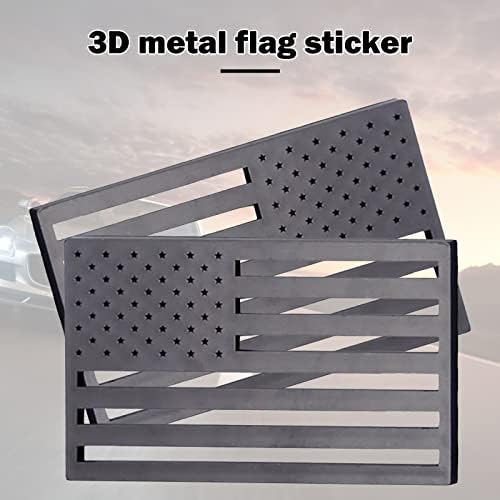 Adesivo de carro da bandeira American Kingsea 3D, adesivo de bandeira americana de 2 pacote, 5 x 3 emblemas patrióticos militares