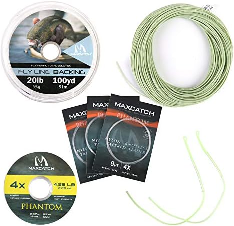 Maxcatch Melhor Linha de pesca com mosca de truta; Peso para a frente, linha de mosca flutuante