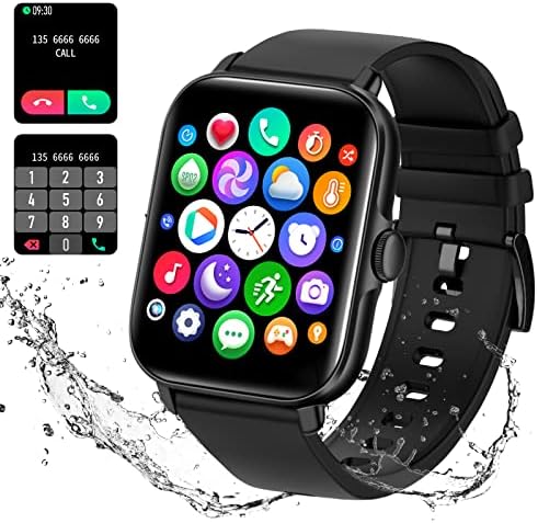 Relógio inteligente, relógio de fitness com freqüência cardíaca Monitor de pressão arterial IP67 Bluetooth Phone de Bluetooth