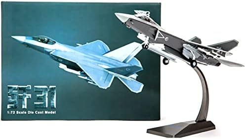Mookeenona 1:72 J-31 Falcon Stealth Fighter Aircraft Modelo de simulação Aeronave Modelo de aviação Kits para coleta e presente