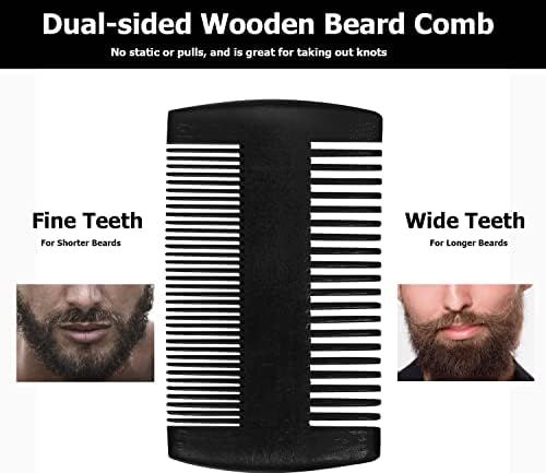 Kit de manobra de barba 4pcs 4pcs para homens de tesouros de bigode de bigode com tesoura de pente com bolsa de armazenamento