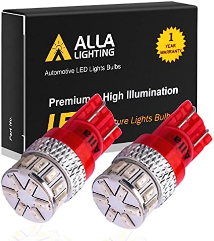 Iluminação alla 2x super brilhante w5w 194 158 vermelho led lâmpadas placas placas placas marcador lateral lateral