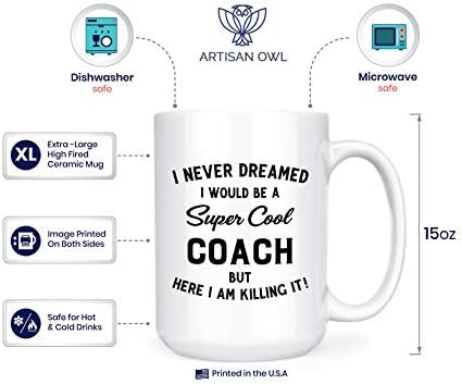 Eu nunca sonhei que seria um treinador legal de futebol - caneca de chá de café de 15 onças