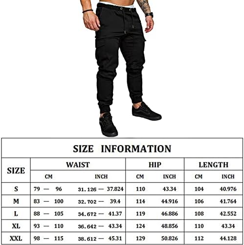 Men Joggers Athletic Sweetpants - Calça de cargo de moda Calças de ginástica calças finas confortáveis