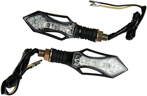 Motortogo Black LED motocicleta Turn Sinais de lente limpa Arqueiro preto Turn Signals Lights Blinkers compatíveis para