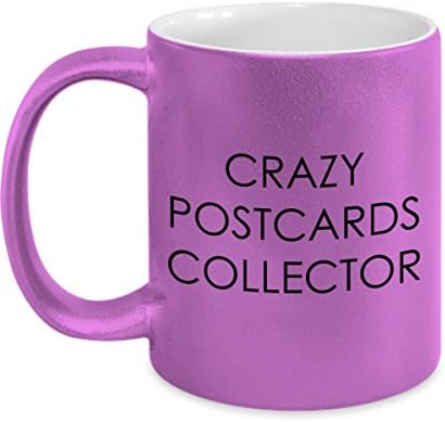 Collector de cartões postais Purple Violet Caneca 11oz - Presente de coletor de cartões postais loucos