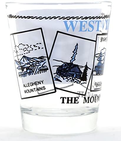 Cenário da Virgínia Ocidental Blue Classic Design Shot Glass