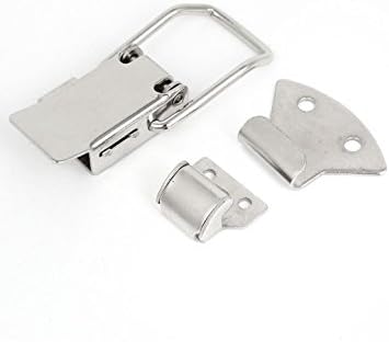 Aexit 7cm de hardware de gabinete de comprimento Caixa de ferramentas Draw Metal Toggle trave hasp Tom de prata