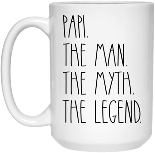 Papi The Man the Myth the Legend Coffee Caneca - Papi Caneca Presentes de Natal - Presente de Aniversário - Feliz Aniversário