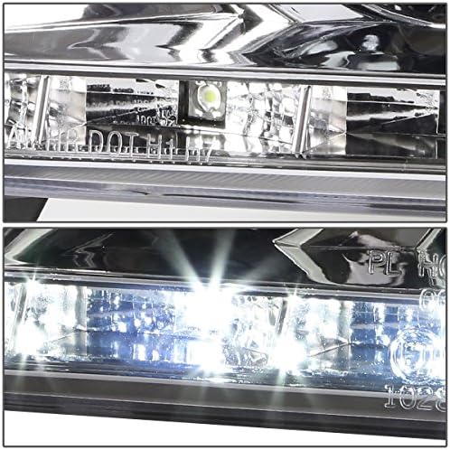 [Modelo de halogênio] 3D LED DRL Projector Farol Lâmpadas de farol Kits e kits de ferramentas Compatíveis com Audi A4 Quattro 99-01, lado do motorista e do passageiro, Lente Clear Clear Lens Clear