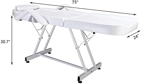 Ottjakin Ajustável Cama de massagem de salão de beleza - Perfeito para cadeira reclinável de tatuagem de spa com apoios de braços removíveis