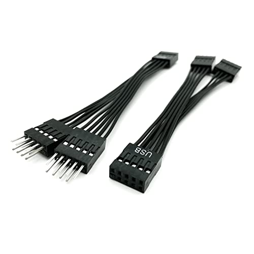 B IOTSses de 9 pinos fêmeas de extensão de adaptadores de energia de 9 pinos de 9 pinos, cabo USB 2.0 para placas-mãe