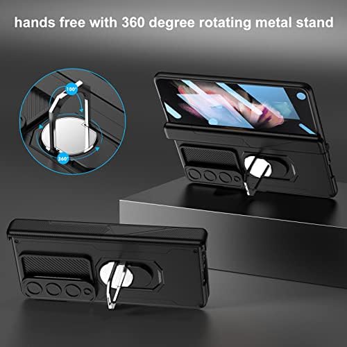 Libeagle Compatível com Samsung Galaxy Z Fold 3 Case [Proteção de serviço pesado] [Capa da lente da câmera] [Seguro para
