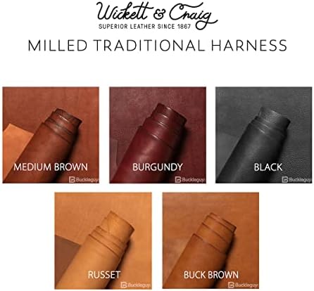 Wickett & Craig 'moído' painéis de couro tradicionais, marrom médio, vários tamanhos e pesos
