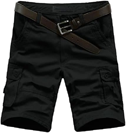 NYYBW Mens Cargo Shorts Casual - Reg leve e calça de shorts de cintura elástica e grande e alta e alta