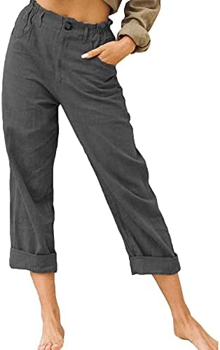 Calça tática de calças táticas para mulheres calças femininas para mulheres calças de linho de algodão calças de cordão