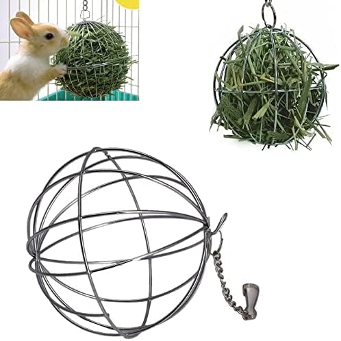 8 cm de aço inoxidável alimentação pendurada bola de coelho pet guloseima brinquedo útil e hábil