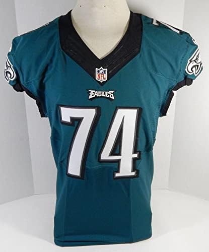 2015 Philadelphia Eagles Malcom Bunche #74 Game emitido Green Jersey 46 651 - Jerseys de Jerseys usados ​​da NFL não assinada