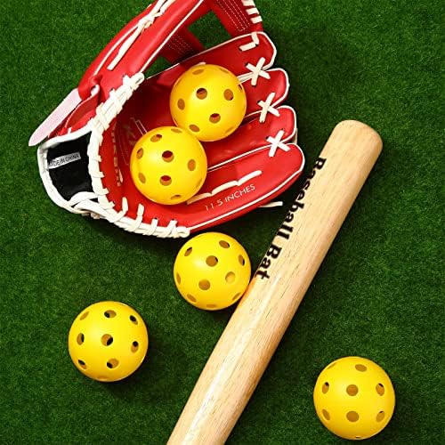 Chitidr 96 PCs Baseball de beisebol de plástico Baseballs de prática para atingir bolas de plástico de vôo limitadas